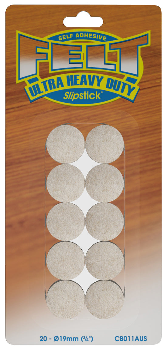 Ultra Heavy Duty Self-Adhesive Felt Pads – 19mm