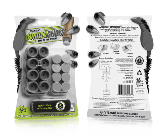 Furniture Sliders – 19mm (Grey) CB193