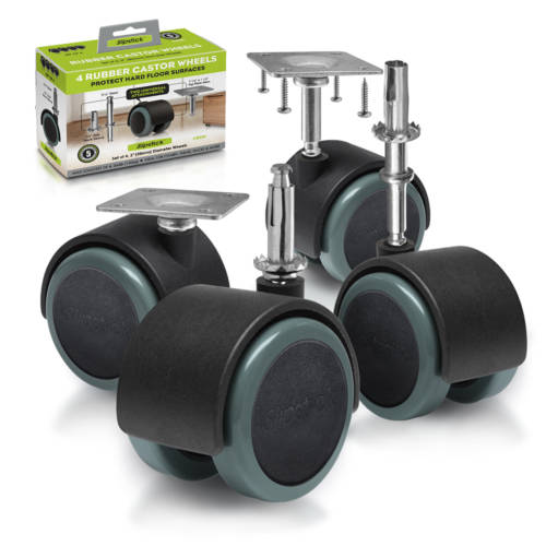 Rubber Castor Wheels – 50mm