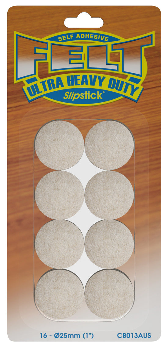 Felt Pads – 25mm Round (Oatmeal)