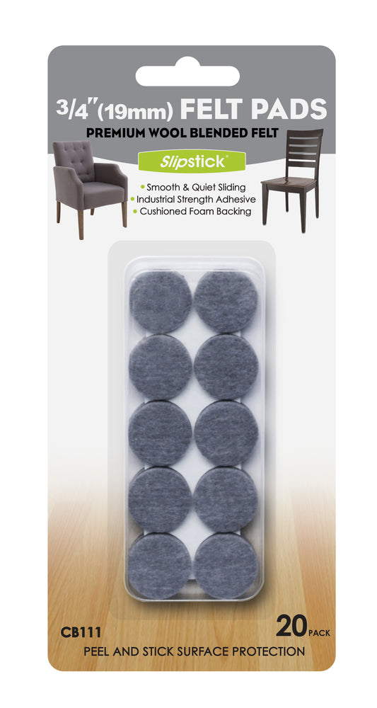 Heavy Duty Self-Adhesive Felt Pads – 19mm CB111