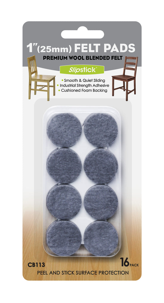 Felt Pads – 25mm Round (Grey)