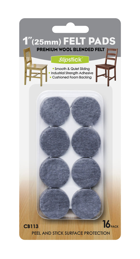 Felt Pads – 25mm Round (Grey)