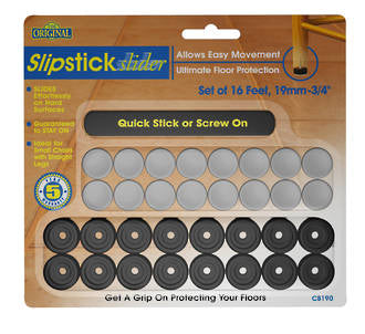 Furniture Sliders – 19mm (Black)