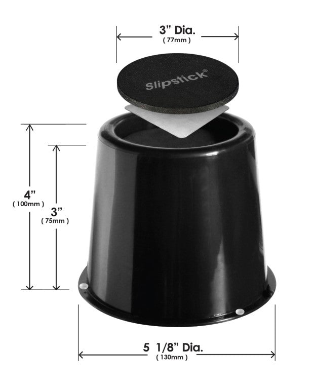 Bed &amp; Furniture Risers – 3″ (Black)