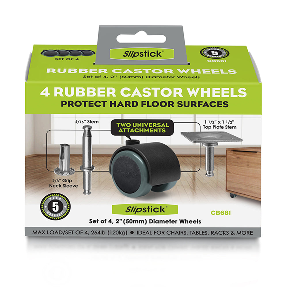 Rubber Castor Wheels – 50mm